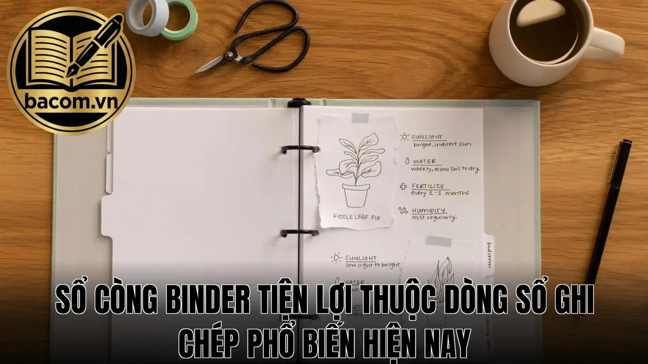 Sổ còng binder tiện lợi thuộc dòng sổ ghi chép phổ biến hiện nay